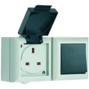 Exterior 13A Socket - 1 Gang 2 Way