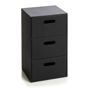 Wilko Faux Leather Storage Tower Black 3 Drawer £30.00