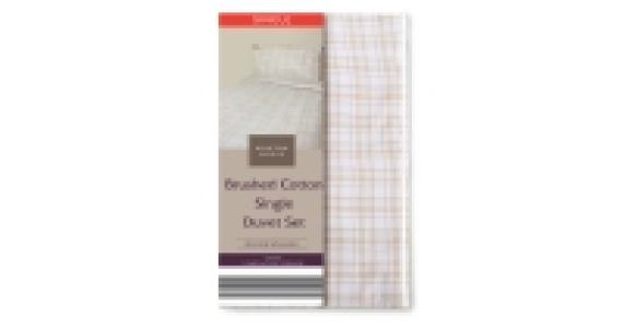Cotton Check Single Duvet Set