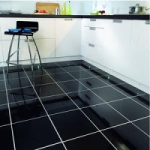 Wickes Black Polished Porcelain Floor Tile 300x300mm