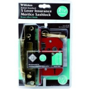Wickes British Standard Sashlock Brass 64mm