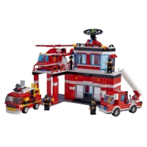 Wilko  Wilko Blox Fire Station Bumper Set