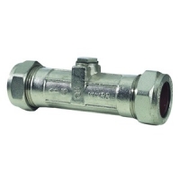 Wickes  Double Check Nickel Plated Valve 22mm