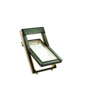 Wickes Roof Window Pine Centre Pivot Clear Glass 980x550mm