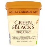 Waitrose  Green < Black's organic vanilla caramel nut ice crea