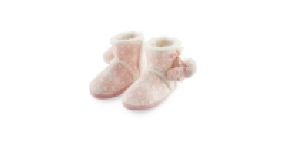 Ladies Fairisle Boot Slippers