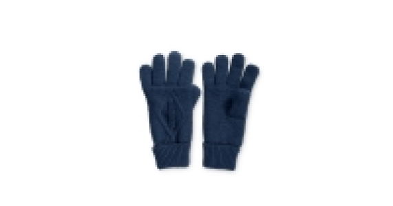 Mens Navy Cable Gloves