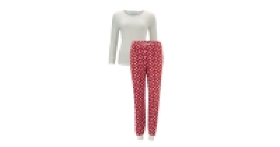 Aldi  Ladies Spot Fleece Pyjamas