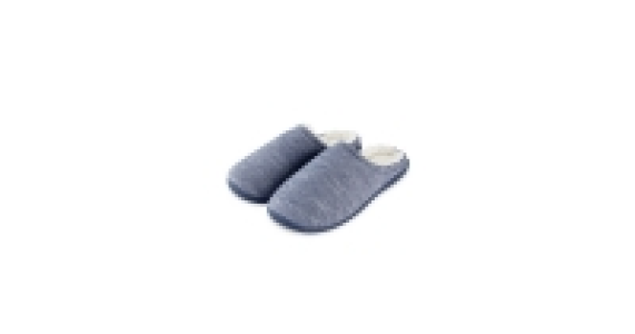 Mens Navy Memory Foam Slippers