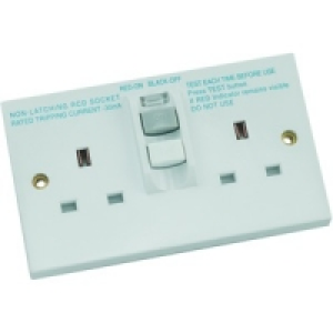 13A RCD Switch Socket 2 Gang