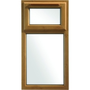 Wickes uPVC Casement Window Oak 1160x610mm Top Hung
