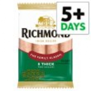Richmond 8 Thick Pork Sausages 454G £2.00