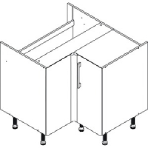 Daytona L-Corner Base Unit 925mm