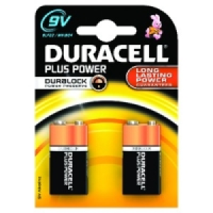 Duracell Plus Power Batteries 9V PK2