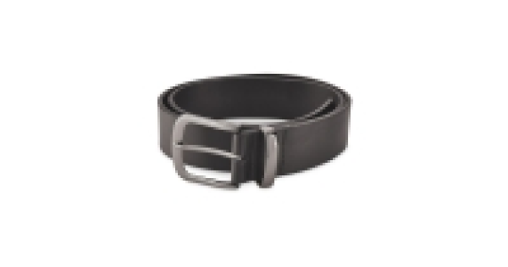Mens Grey Buckle Leather Belt