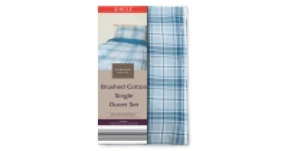 Cotton Check Single Duvet Set £9.99