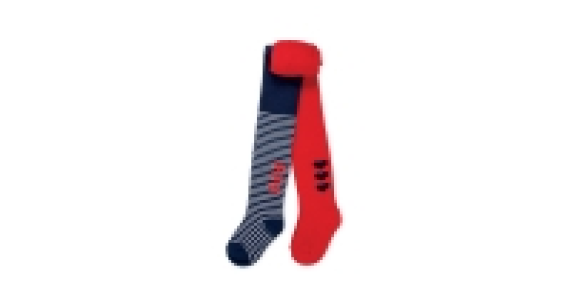 Infants Red/Navy Tights 2-Pack