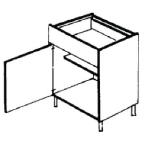 Casablanca Four Drawer Base Unit 500mm
