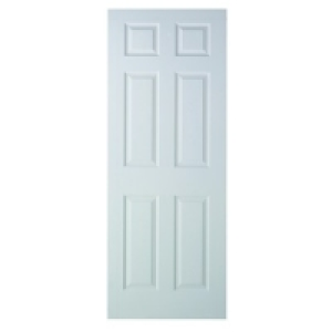 Wickes Woburn Internal Moulded Door White Primed Grained 6 P £16.79