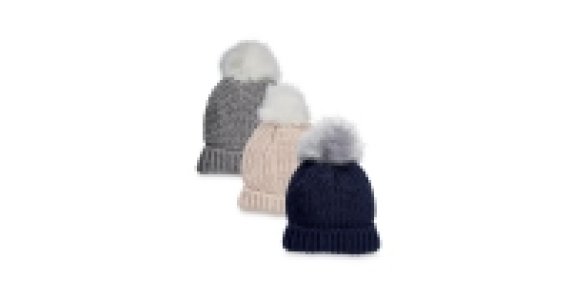 Aldi  Ladies Pom Pom Beanie