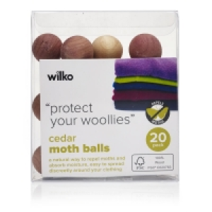 Wilko Moth Balls Cedar 20pk £2.50