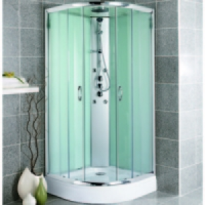Glass Shower Cabin Silver/Clear 900mm £2.23