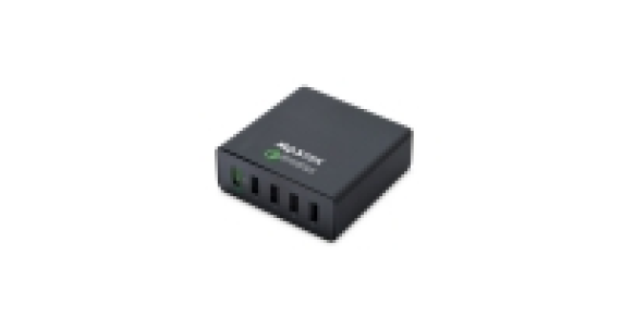 Black 5-Port Charger Hub