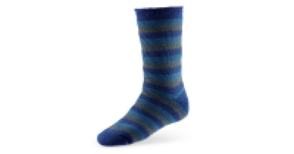 Mens Navy/Grey Stripe Heat Socks