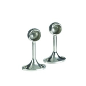 Wickes Decorative End Rail Bracket Nickel 19mm 2 Pack