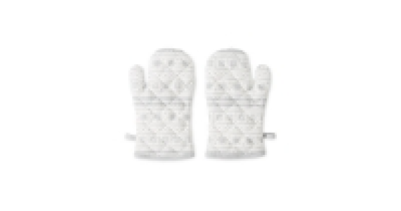 Grey Snowflake Christmas Oven Glove