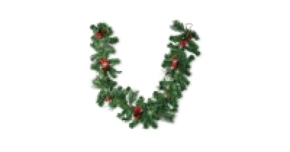 Green Foliage and Red Berry Garlands