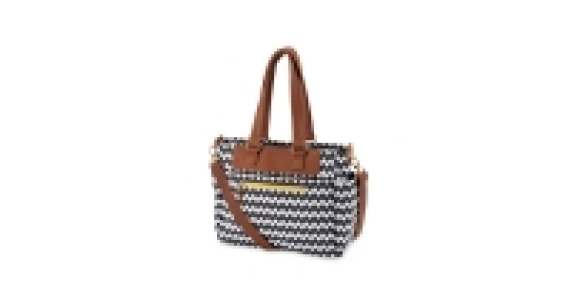 Baby Black/White Chevron Change Bag