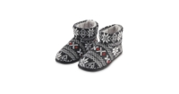 Mens Fair Isle Boot Slippers