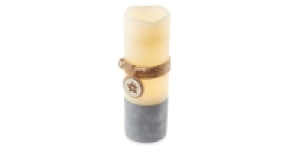 LED Sisal Stone 20cm Candle