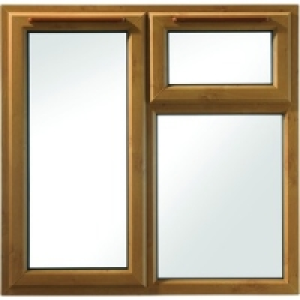 Wickes uPVC Casement Window Oak 1010x1190mm LH Side & Top Hu