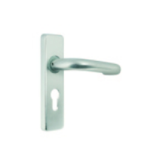 Wickes Round Bar Rose Lever Handle Euro Profile Satin Anodis