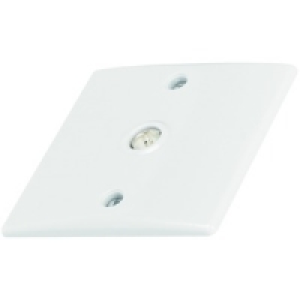 Slimline Coaxial Socket 1 Gang White