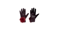 Aldi  Ladies Pom Pom Leather Gloves