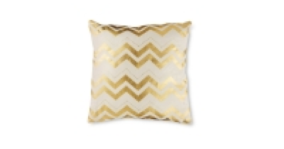 Chevron Foil Gold Guilded Cushion