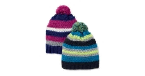 Stripey Knitted Pom Pom Hat £2.99