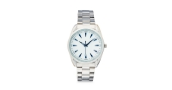 Round Silver Wristwatch Dial