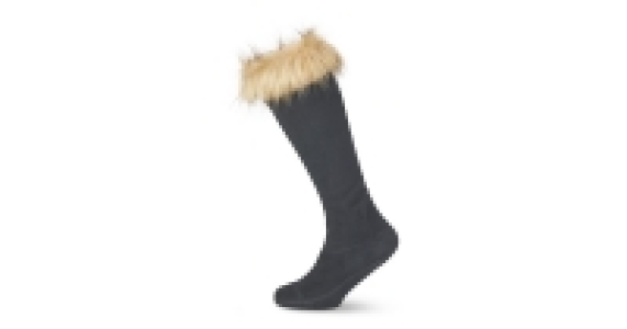 Faux Fur Cuff Welly Socks