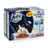 Wilko  Felix Cat Food As Good As It Looks Fish in Jelly 100g x12