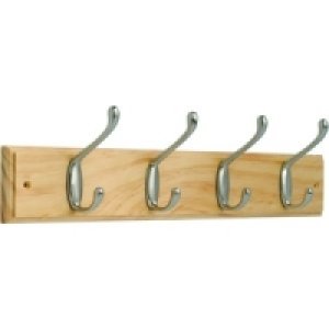 Wickes Light Duty Hook Rail Pine/Nickel 450mm £9.49