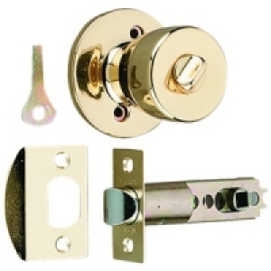 Wickes Privacy Door Knob Set Brass Effect