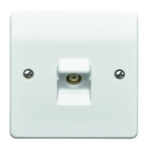 MK Single Coaxial TV/FM Skt K3520RPWHI £4.19