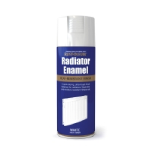 Rust-Oleum Radiator Enamel Satin Spray Paint White 400ml &pound;7.00
