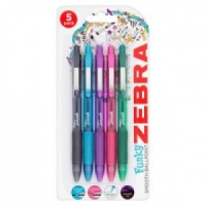 Z-Grip Smooth Ball Pens 5 Pack Assorted £2.00