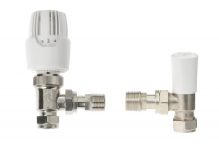 Drayton RT414 Angled TRV & Lockshield 15mm