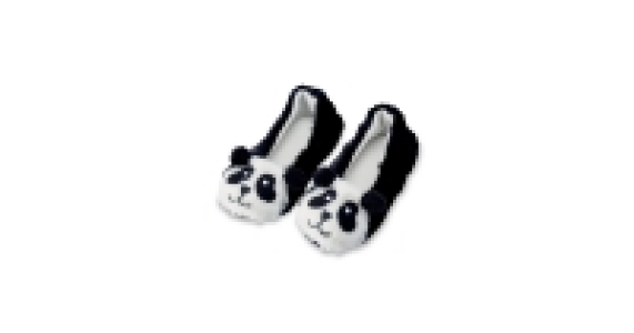 Ladies Panda Plush Novelty Slippers